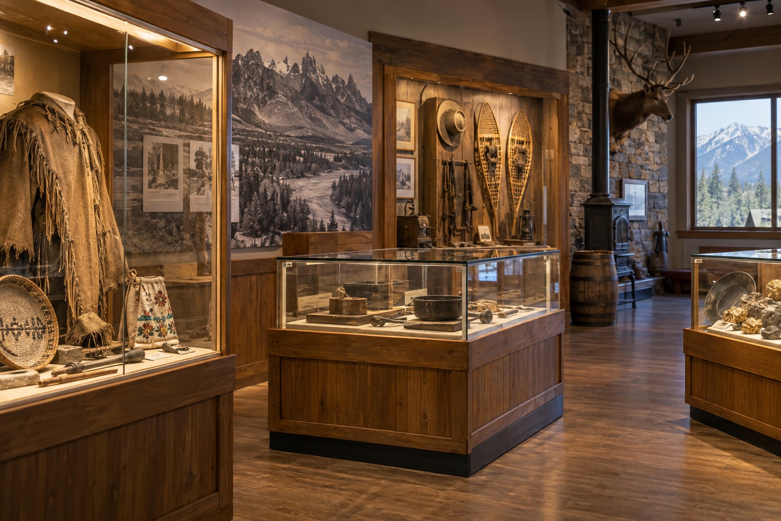 Illustrative museum interior